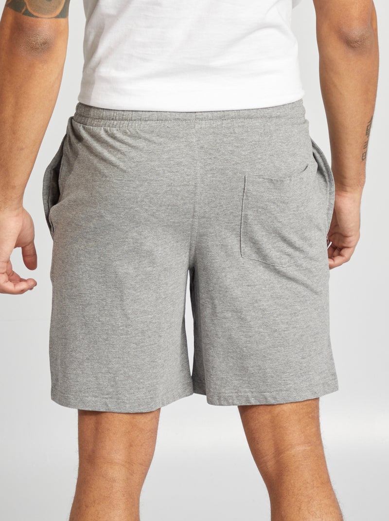 Lot de 2 shorts de nuit Gris/noir - Kiabi