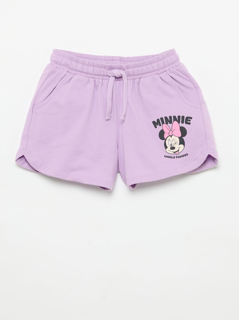 Lot de 2 shorts 'Disney' en molleton non gratté Violet - Kiabi