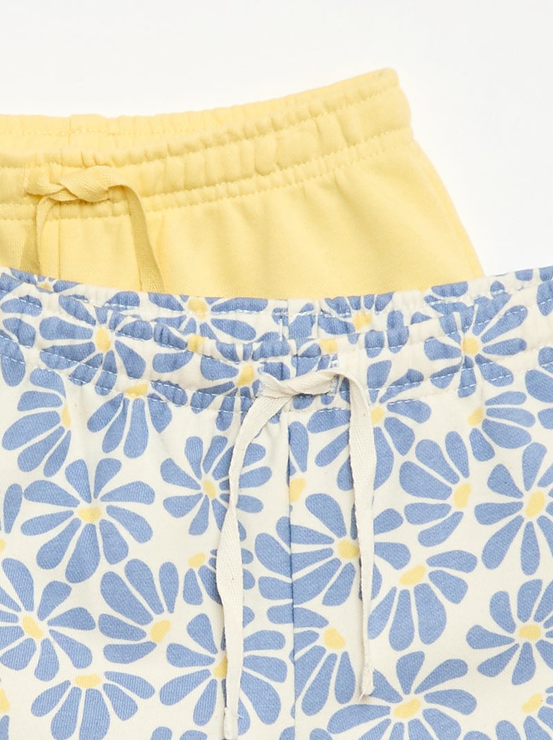 Lot de 2 shorts en coton Jaune - Kiabi