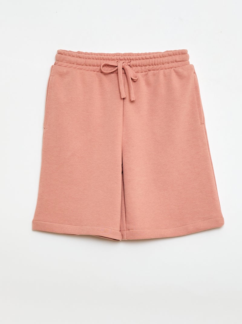 Lot de 2 shorts en coton uni Beige - Kiabi