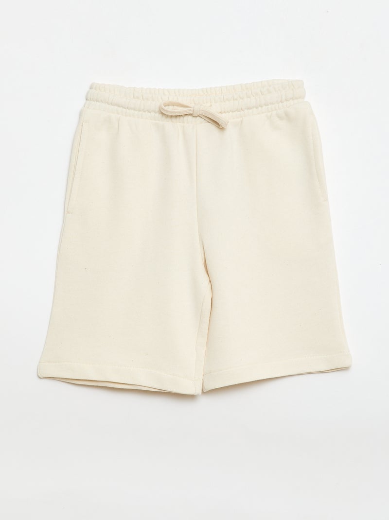 Lot de 2 shorts en coton uni Beige - Kiabi