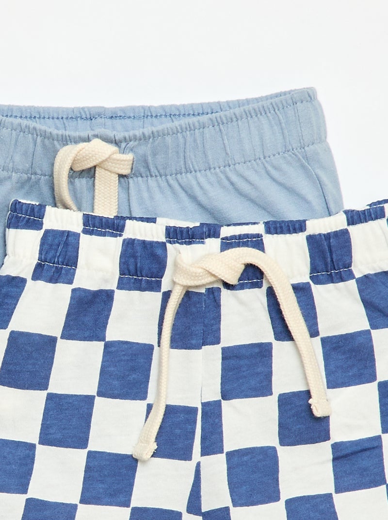 Lot de 2 shorts en jersey Bleu - Kiabi