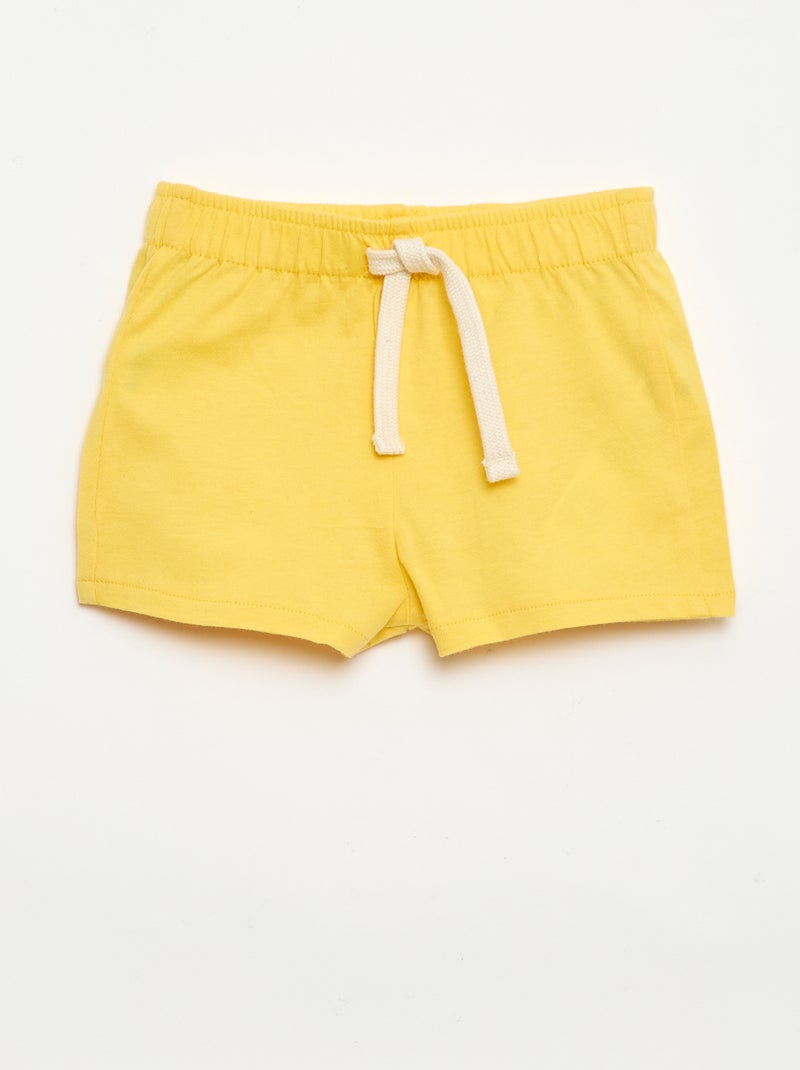 Lot de 2 shorts en jersey Jaune - Kiabi
