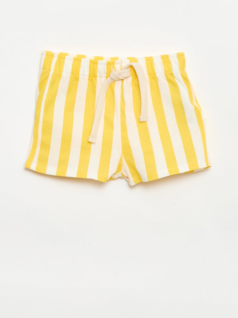 Lot de 2 shorts en jersey Jaune - Kiabi