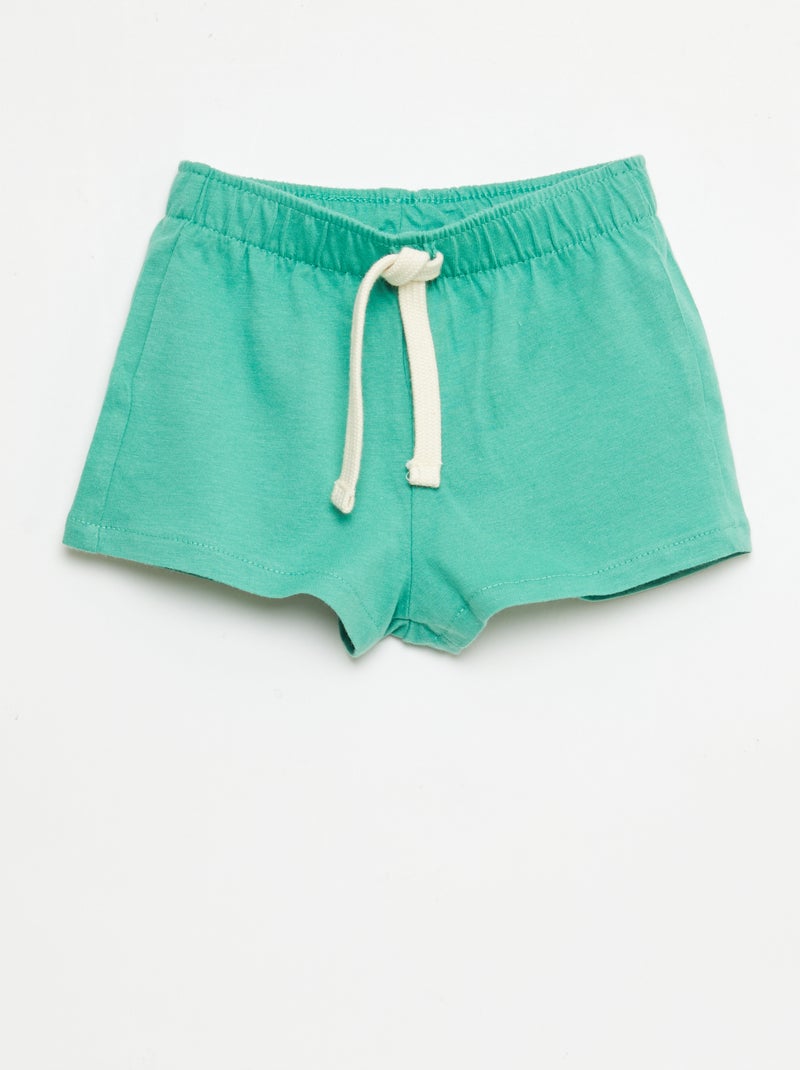 Lot de 2 shorts en jersey Vert - Kiabi