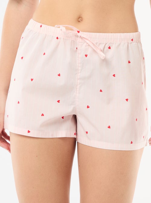 Lot de 2 shorts popeline avec cordon en coton - Kiabi