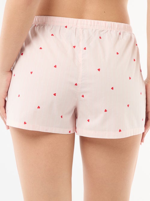 Lot de 2 shorts popeline avec cordon en coton - Kiabi