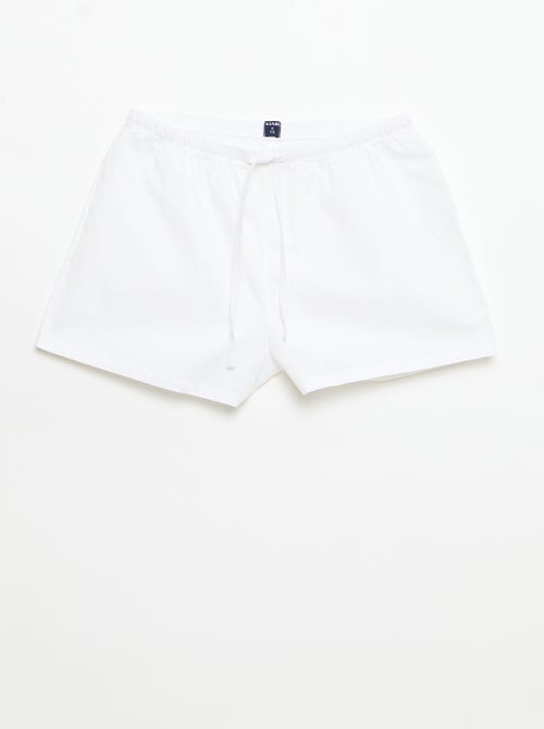 Lot de 2 shorts popeline avec cordon en coton - Kiabi