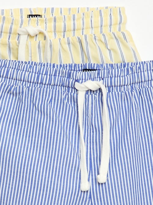 Lot de 2 shorts rayés - Kiabi