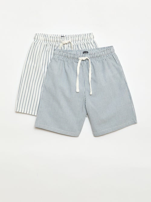 Lot de 2 shorts rayés - Kiabi