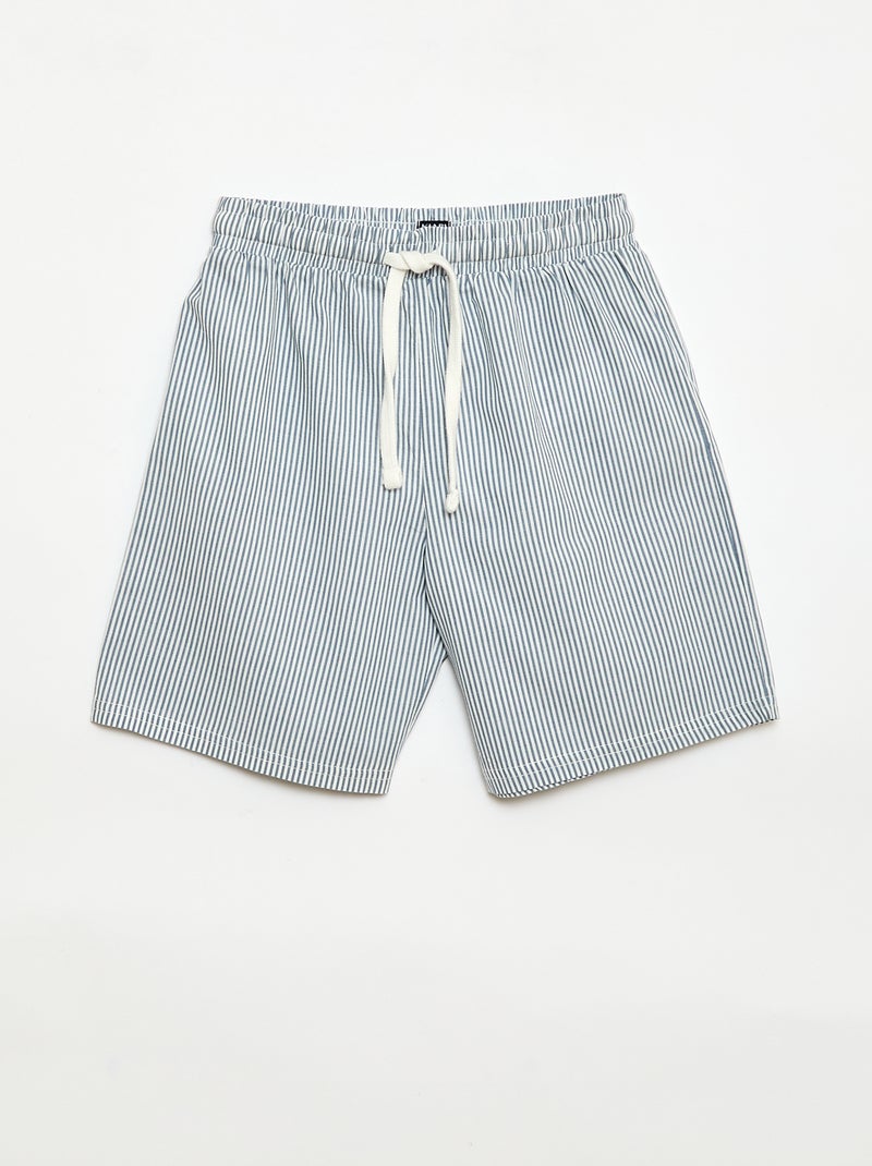 Lot de 2 shorts rayés Bleu - Kiabi
