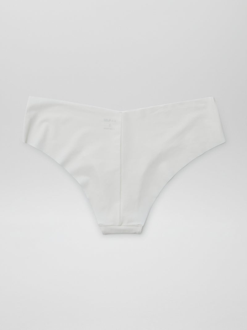 Lot de 2 shortys invisibles en microfibre Blanc - Kiabi