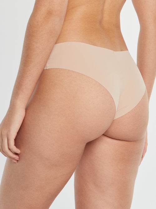 Lot de 2 shortys invisibles en microfibre - Kiabi