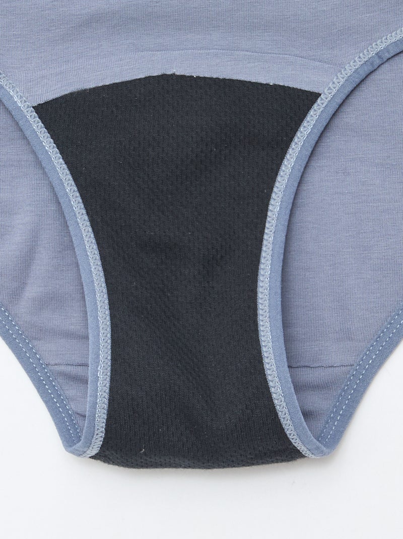 Lot de 2 shortys menstruels flux moyen Gris - Kiabi