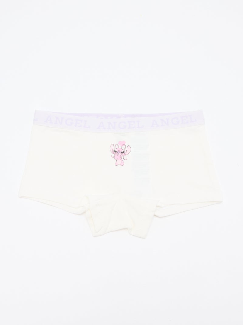 Lot de 2 shortys 'Stitch' Violet - Kiabi
