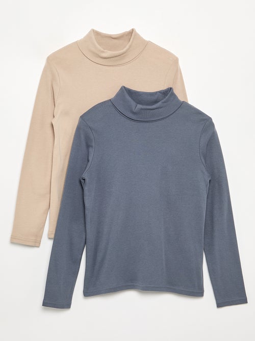 Lot de 2 sous-pulls unis - Kiabi