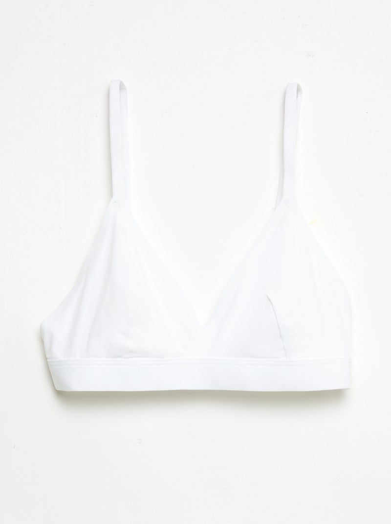 Lot de 2 soutien-gorge triangles en microfibre Blanc - Kiabi