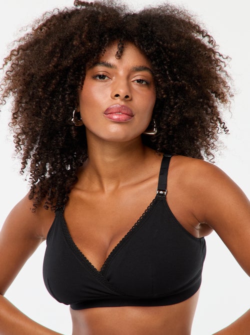 Lot de 2 soutiens-gorge d'allaitement en coton - Kiabi