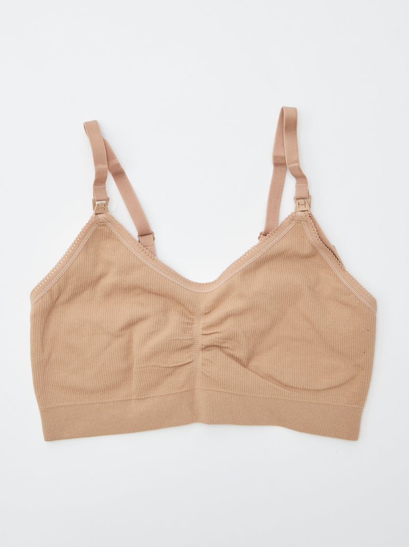 Lot de 2 soutiens-gorge d'allaitement Noir/beige - Kiabi