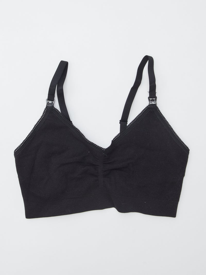 Lot de 2 soutiens-gorge d'allaitement Noir/beige - Kiabi