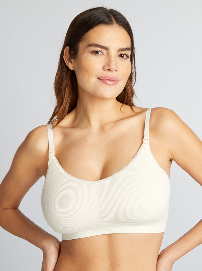 Lot de 2 soutiens-gorge d'allaitement Vert/écru - Kiabi