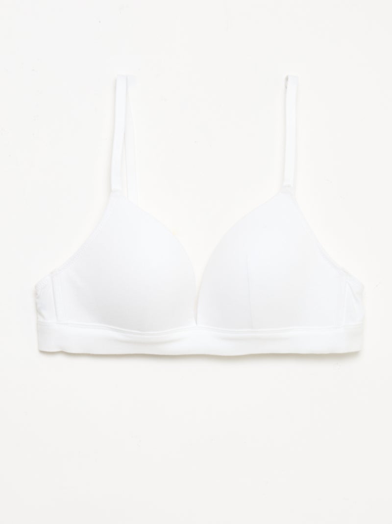 Lot de 2 soutiens-gorge en coton Blanc - Kiabi