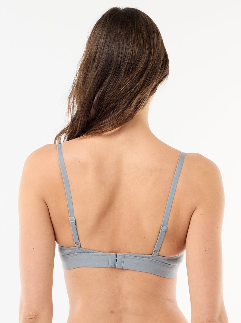 Lot de 2 soutiens-gorge en coton Bleu - Kiabi