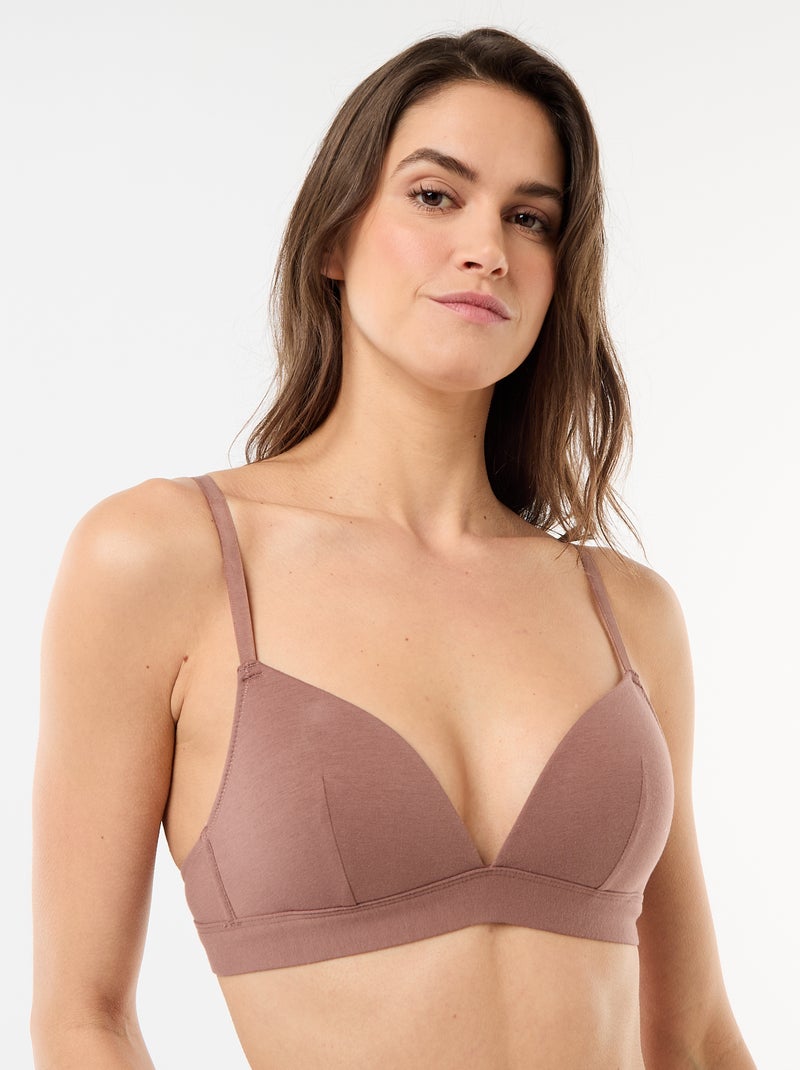 Lot de 2 soutiens-gorge en coton Ecru - Kiabi