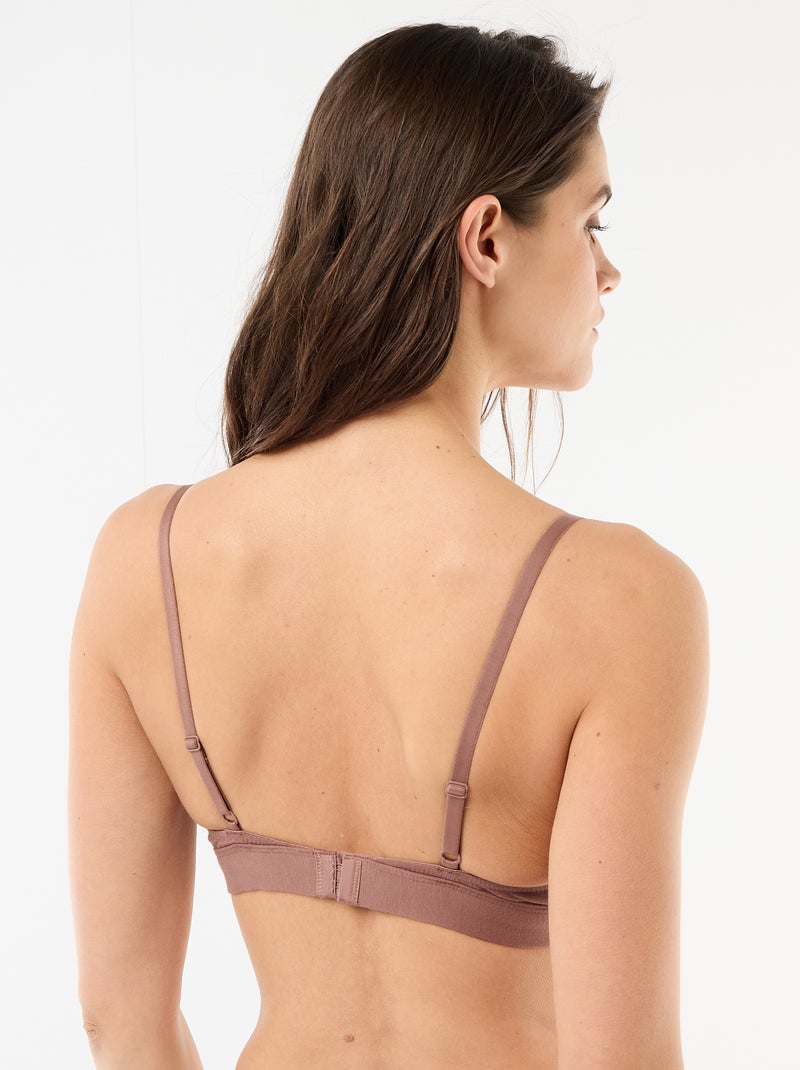 Lot de 2 soutiens-gorge en coton Ecru - Kiabi