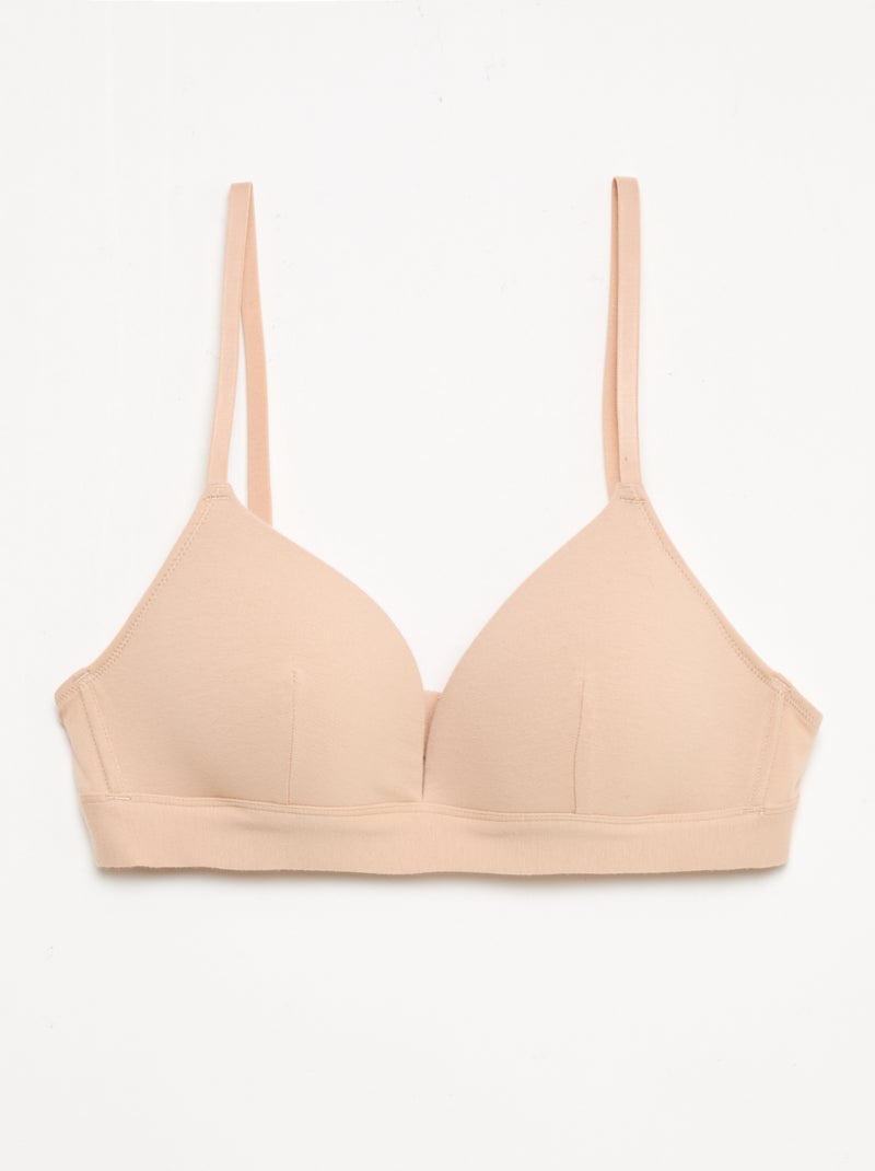 Lot de 2 soutiens-gorge en coton Ecru - Kiabi