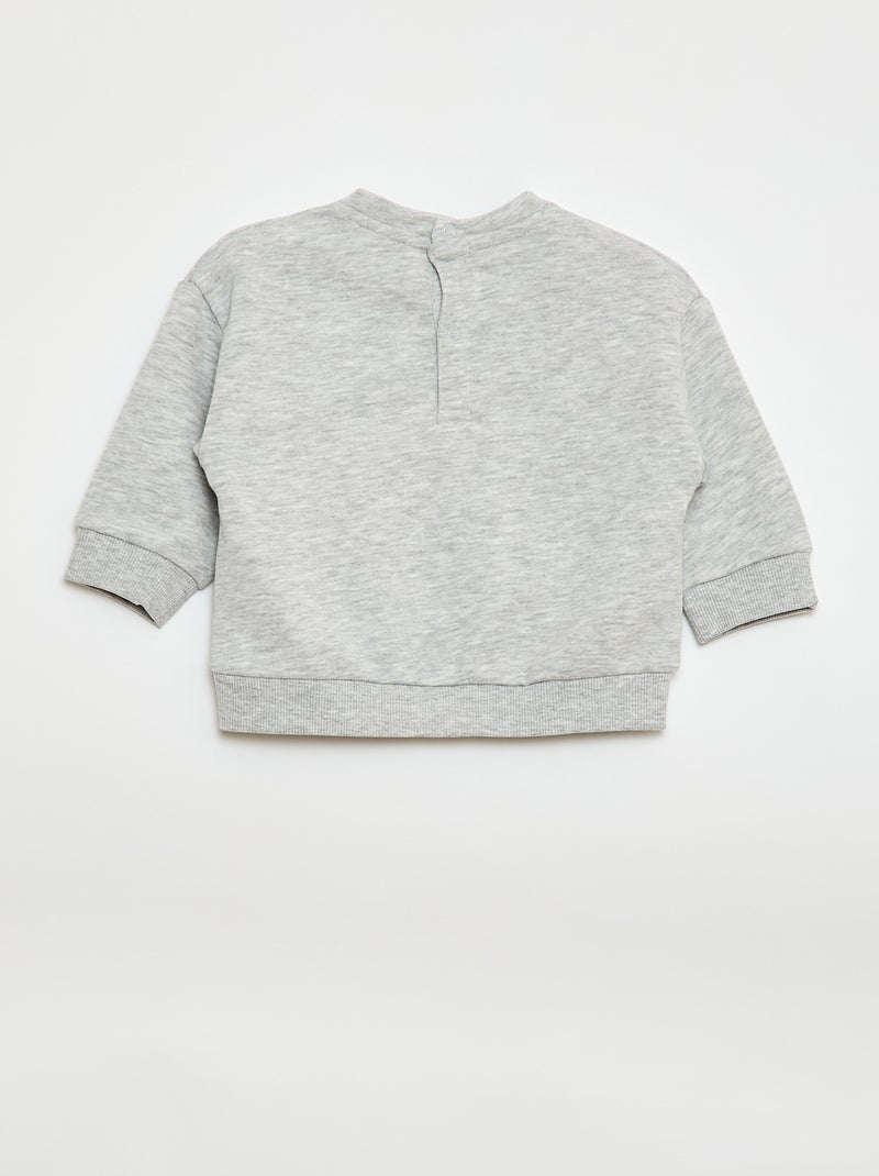 Lot de 2 sweats en french terry Blanc/gris - Kiabi