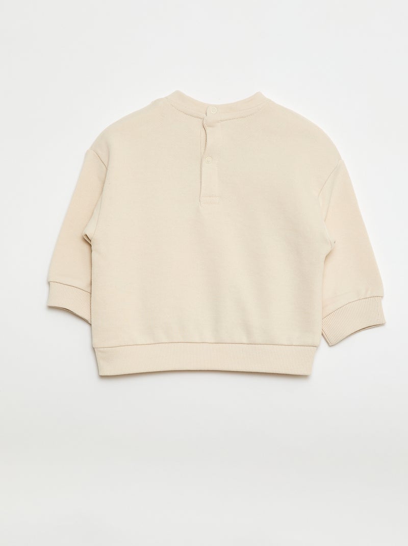 Lot de 2 sweats en french terry Blanc/gris - Kiabi