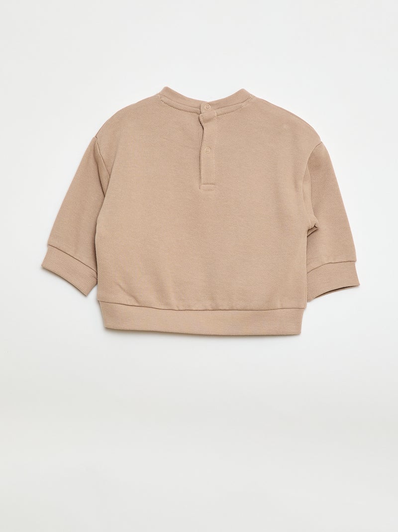 Lot de 2 sweats en french terry Violet/beige - Kiabi