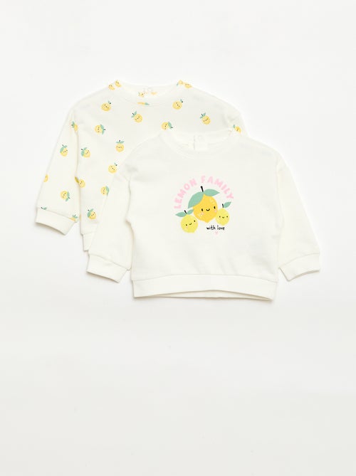 Lot de 2 sweats en molleton léger - Kiabi