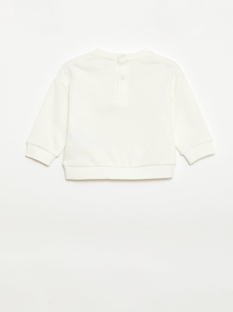 Lot de 2 sweats en molleton léger Blanc - Kiabi