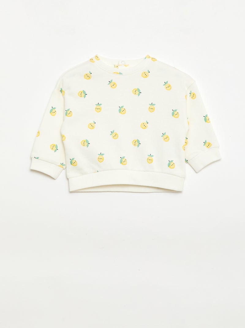 Lot de 2 sweats en molleton léger Blanc - Kiabi