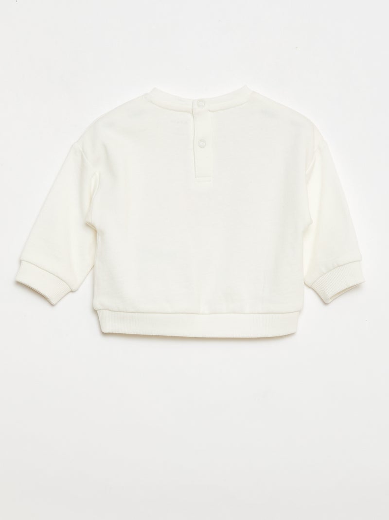 Lot de 2 sweats en molleton léger Blanc - Kiabi