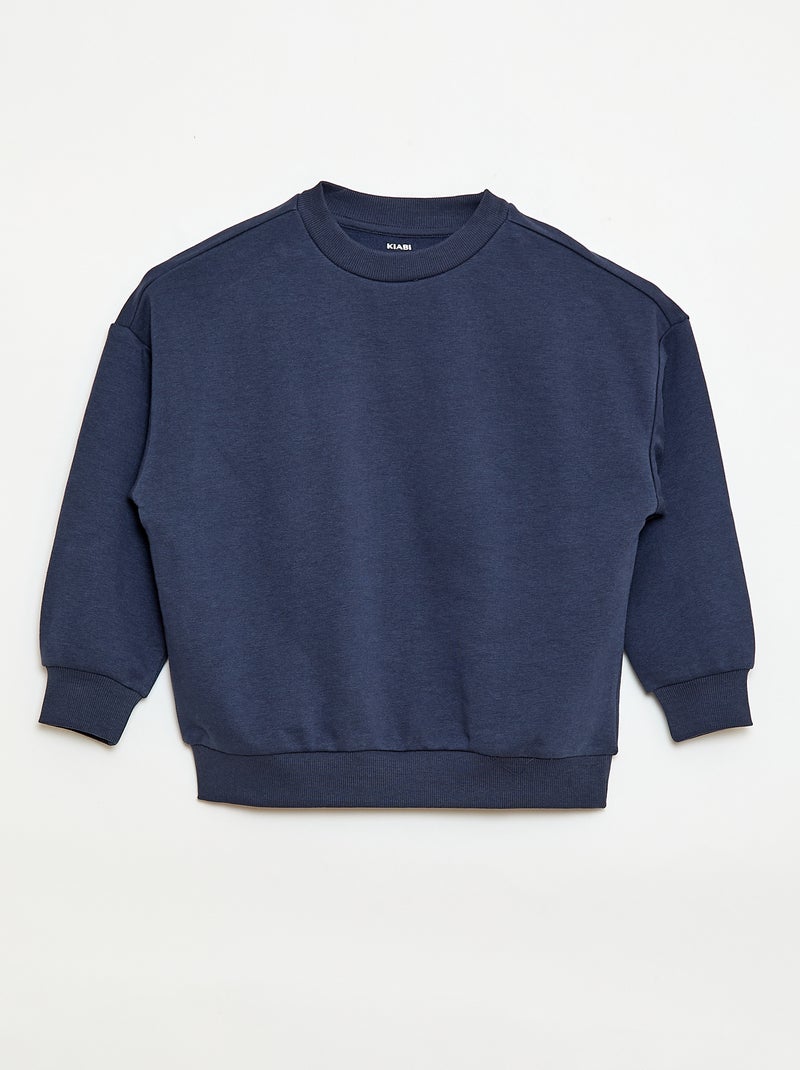 Lot de 2 sweats french terry en coton Bleu - Kiabi