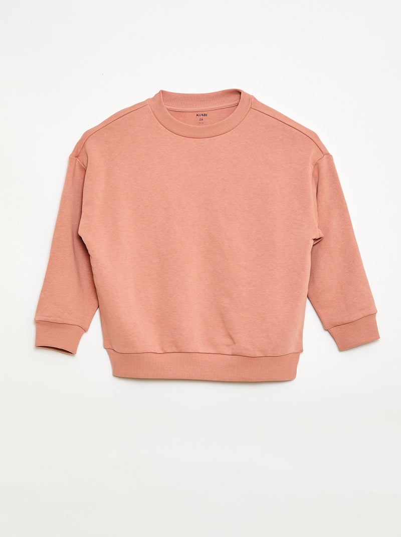 Lot de 2 sweats french terry en coton Rose - Kiabi