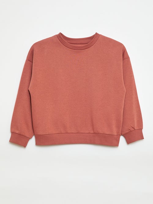 Lot de 2 sweats unis en molleton - Kiabi