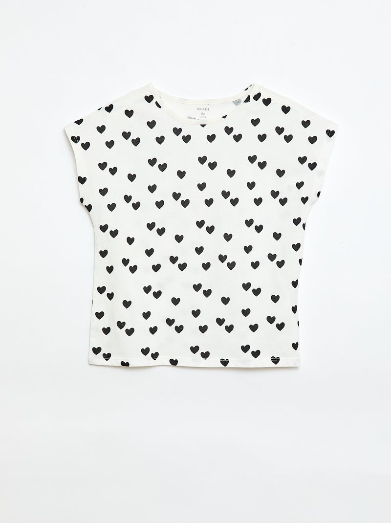 Lot de 2 t-shirts à manches courtes - 2 pièces Blanc - Kiabi