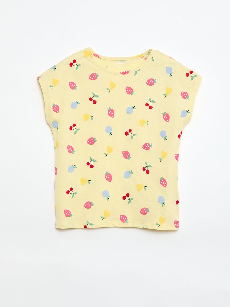 Lot de 2 t-shirts à manches courtes - 2 pièces Jaune - Kiabi