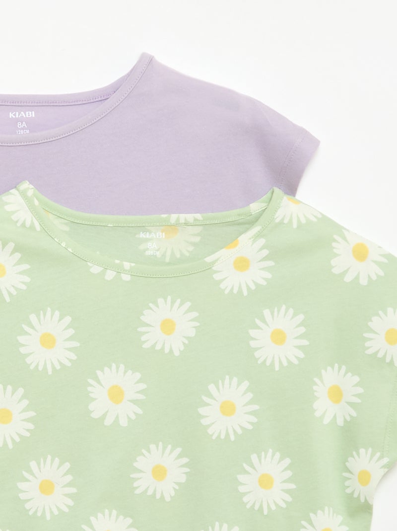 Lot de 2 t-shirts à manches courtes - 2 pièces Vert - Kiabi