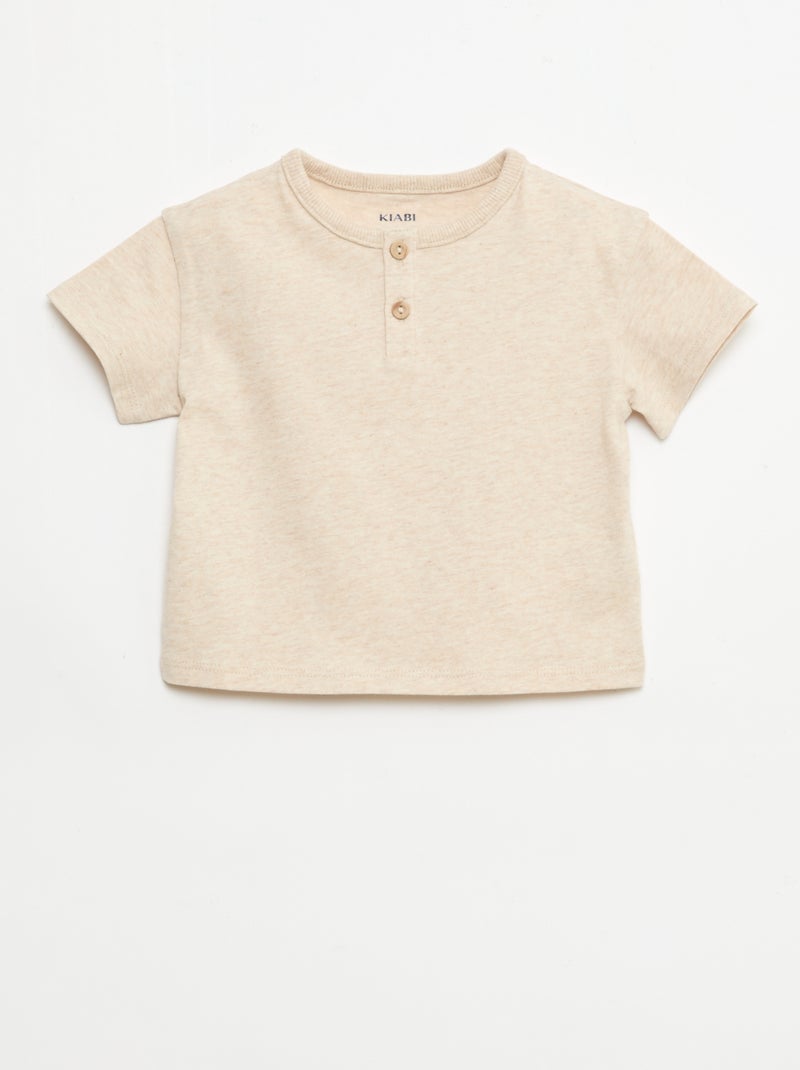Lot de 2 T-shirts à manches courtes Beige - Kiabi