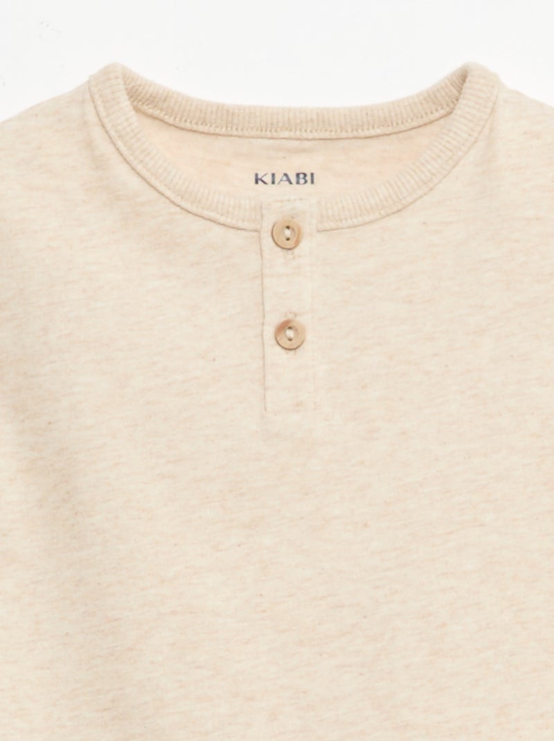 Lot de 2 T-shirts à manches courtes Beige - Kiabi