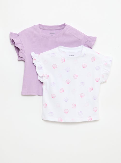 Lot de 2 T-shirts à manches courtes en jersey de coton - Kiabi