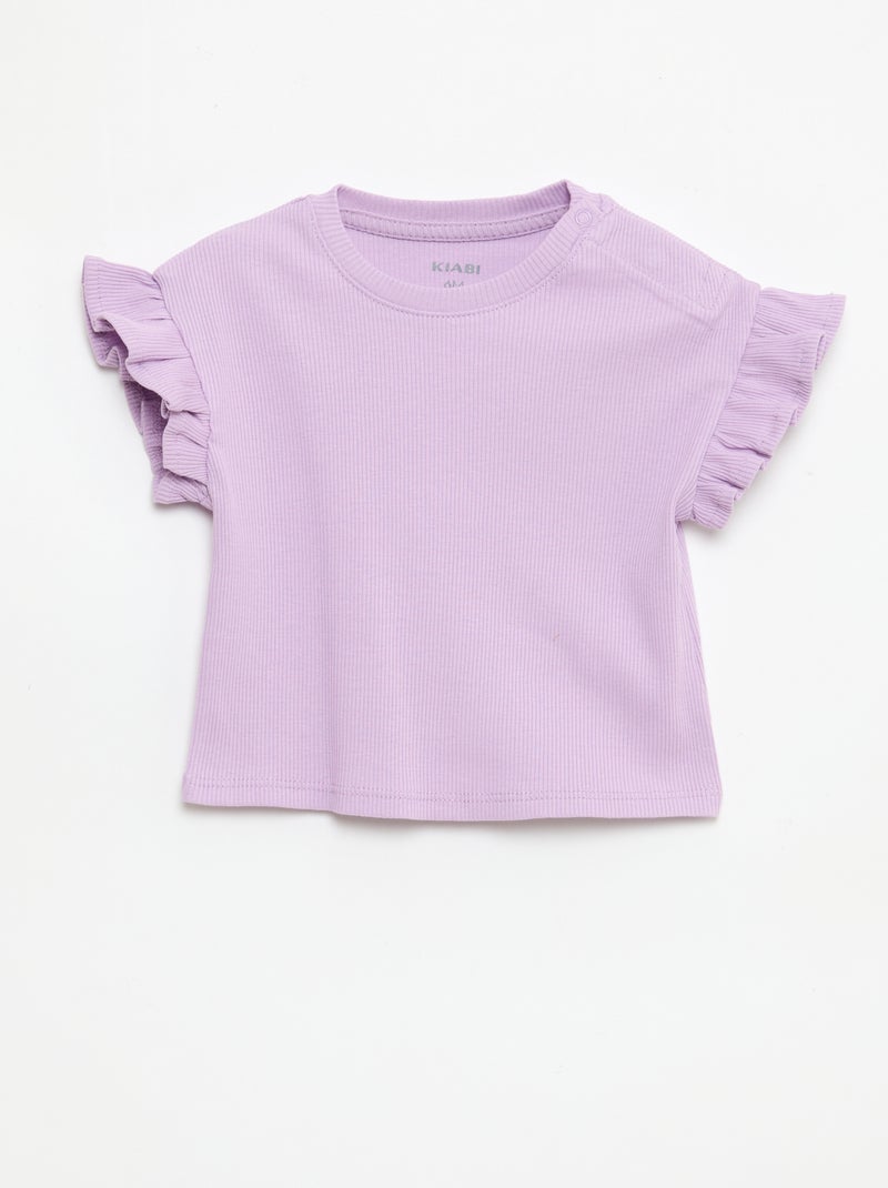 Lot de 2 T-shirts à manches courtes en jersey de coton Blanc - Kiabi