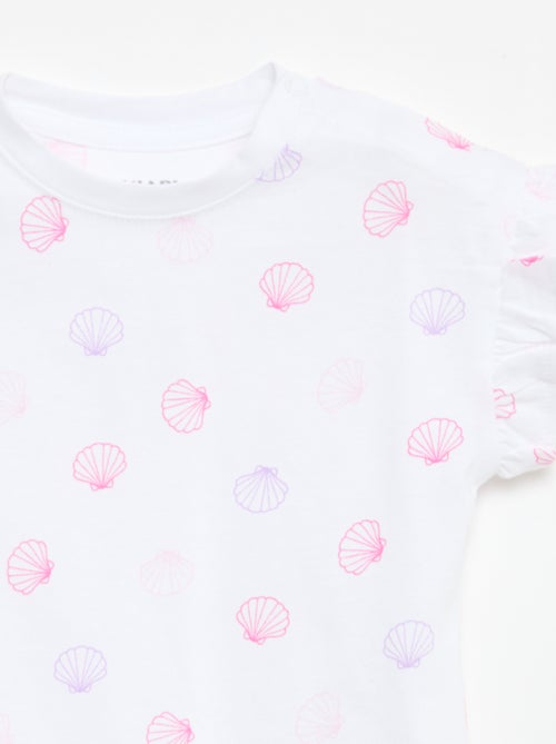 Lot de 2 T-shirts à manches courtes en jersey de coton - Kiabi