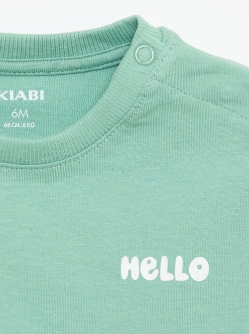 Lot de 2 T-shirts à manches courtes en jersey de coton - Kiabi