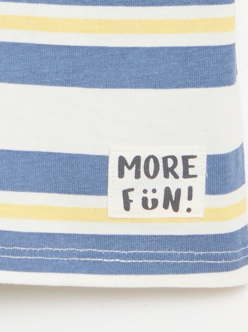 Lot de 2 T-shirts à manches courtes en jersey de coton Blanc - Kiabi